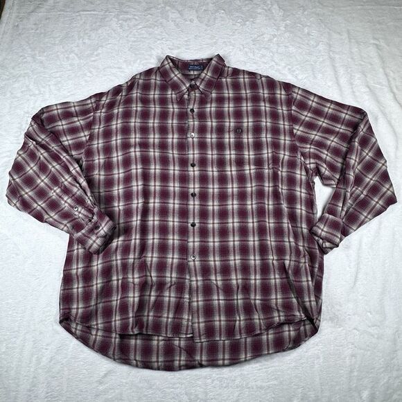 Other - Thornton‎ Bay 100% Rayon Plaid Button Up XL Shirt Vintage Style